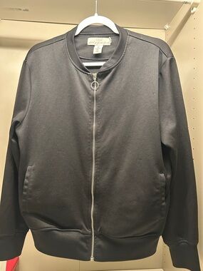 L.O.G.G. By H& M Black Baseball Jacket Medium